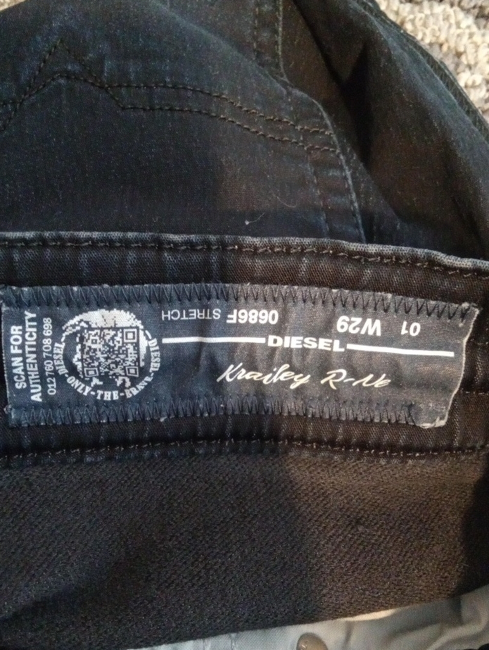 Diesel KraileybR-NE Womens Jogger Skinny Leather Trim Pull On Stretchy Size 29 - Picture 3 of 14